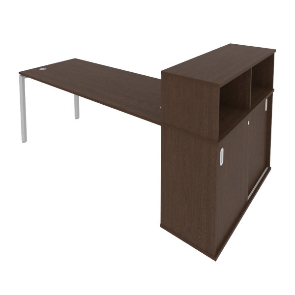 Стол письменный с опорным шкафом-купе Metal System StyleБ.РС-СШК-3.5  