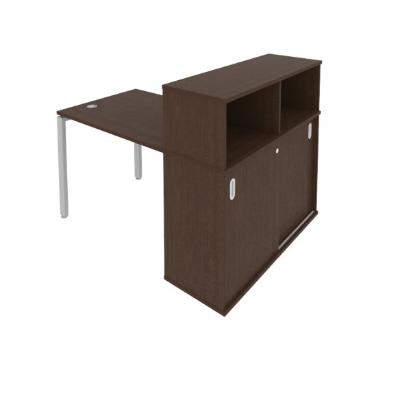 Стол письменный с опорным шкафом-купе Metal System Style Б.РС-СШК-3.1