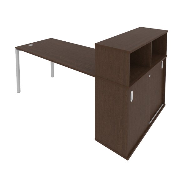 Стол письменный с опорным шкафом-купе Metal System Style Б.РС-СШК-3.4 