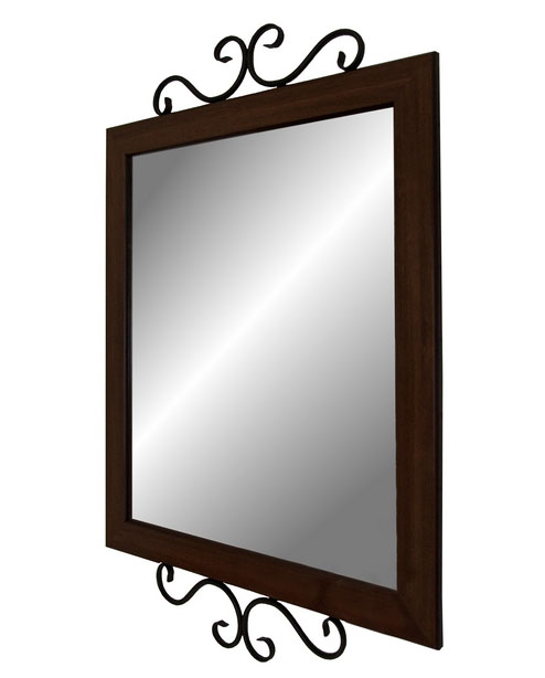 Зеркало Зеркало навесное Сартон 52 (Черный / средне - коричневый)